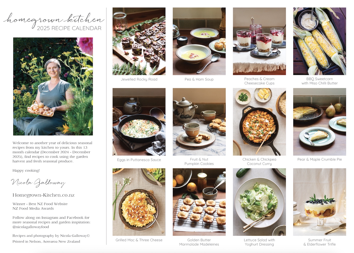 HOMEGROWN KITCHEN 2025 Recipe Calendar – Only a few left! – Homegrown ...