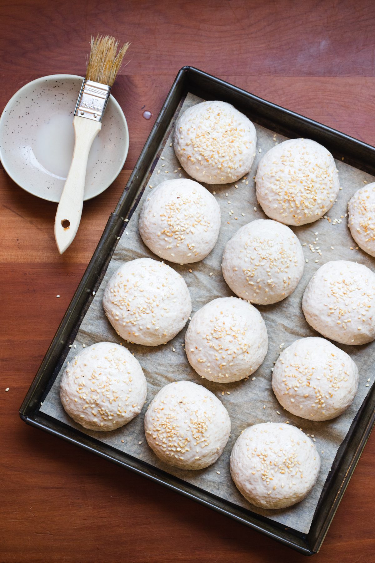 Sourdough rolls rising using the Multi-purpose dough.